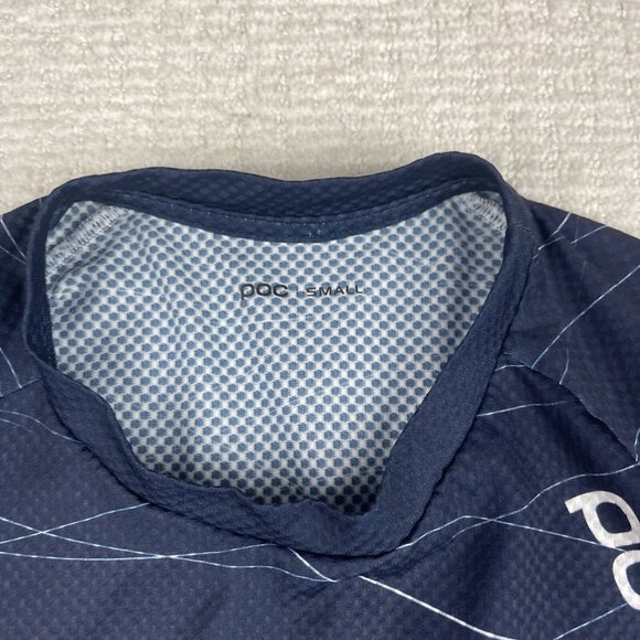 Poc Sports Cycling Running Light Tee T Shirt Jersey Short Sleeve Blue Sz s Read* - Picture 6 of 16